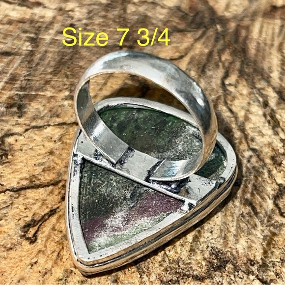 Anyolite Ruby Zoisite Ring Size 7 3/4 - Picture 15 of 16
